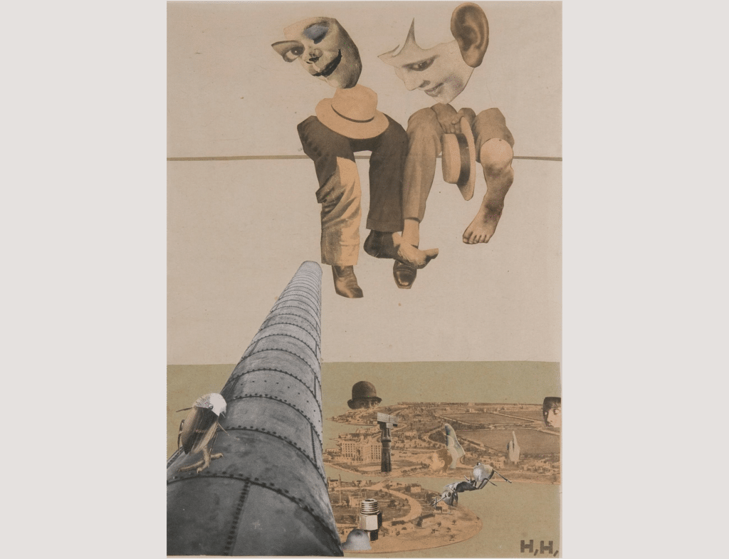 Hannah Höch (German, 1889 - 1978) Von Oben (From Above), 1926-1927 Collage and photomontage on paper on cardboard Des Moines Art Center's Louise Noun Collection of Art by Women through Bequest, 2003.323