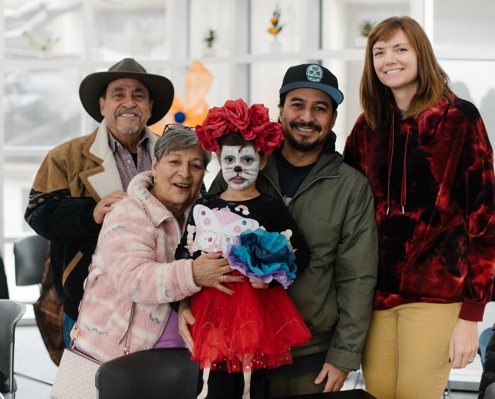 Family at the Art Center's Day of the Dead celebration. Photo by Joelle Blanchard