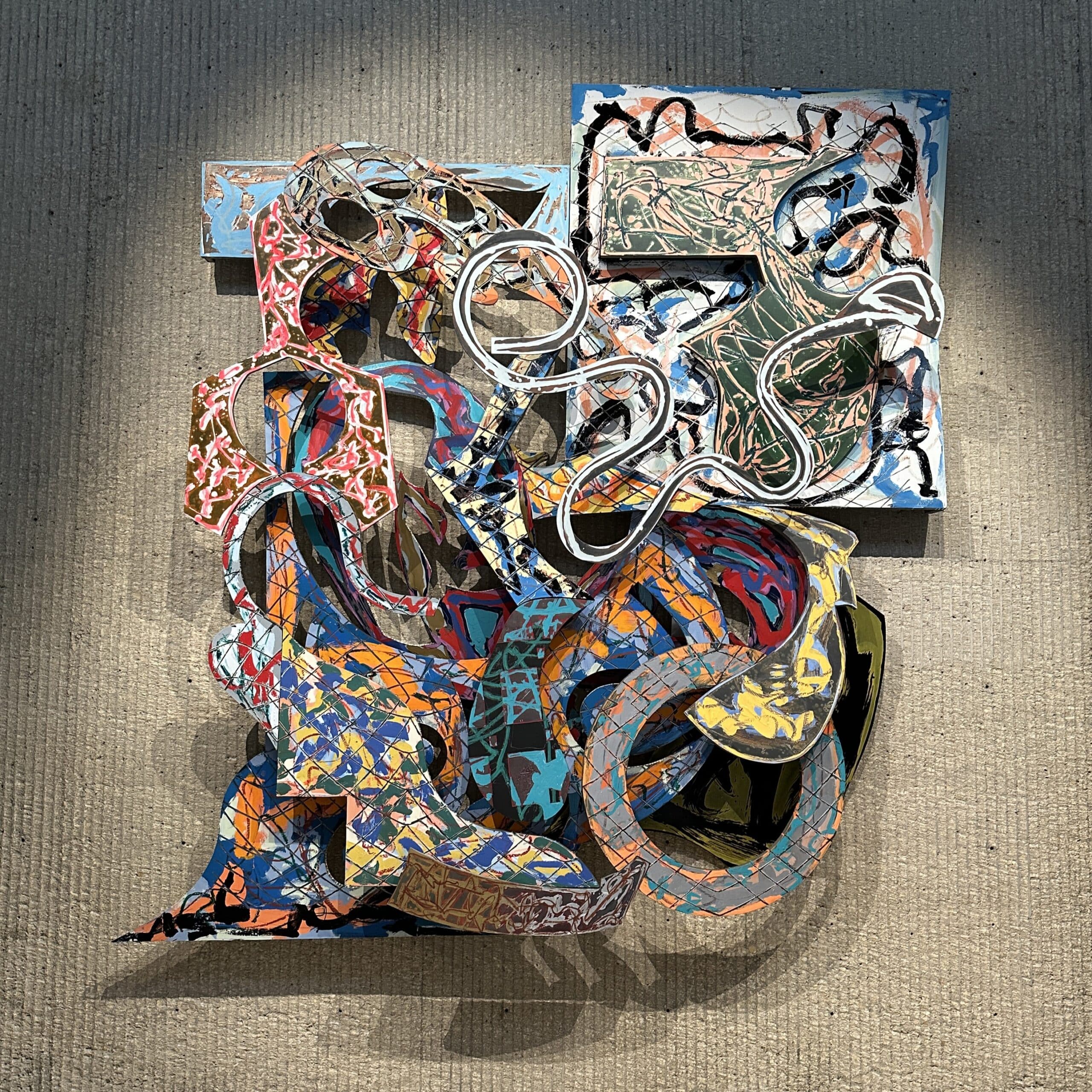 Frank Stella (American, 1936 - 2024)Interlagos, 1983 Mixed media on etched magnesium Des Moines Art Center Permanent Collections; Purchased with funds from the Anna K. Meredith Endowment, 1983.58.a-.l