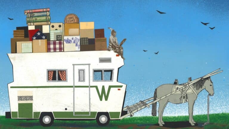 Henry Payer (Ho Chunk, born 1986) Wandering Winnebago No. 5 Mixed media Courtesy of the artist