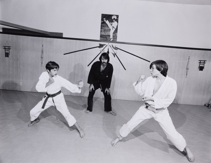 Bill Owens (American, born 1938) Karate is a highly competitive sport, like tennis or boxing. It’s on one. For $30 a month a kid can get some good mental and physical training. He can learn coordination, balance, timing and self-defense. Livermore, California, from the 
