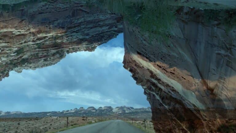Sky Hopinka (Ho-Chunk Nation/Pechanga Band of Luiseño Indians, b. 1984) Mnemonics of Shape and Reason, 2021 (still) HD video, stereo, color, 4.2 min Des Moines Art Center Permanent Collections; Purchased with funds from the Pamela Bass-Bookey and Harry Bookey Moving-Image and Time-Based Art Fund, 2025.1 © Sky Hopinka. Image appears courtesy of the Artist and The Green Gallery, Milwaukee